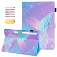 thumbnail image 1 of Cowithday Case for Samsung Galaxy Tab S8 2022 and Tab S7 2020 11" (SM-X700/X706/T870/T875/T876/T878) with Pencil Holder [Auto Wake/Sleep] Stand Magnetic Smart PU Leather Cover,Pink Mermaid Tail Scale, 1 of 9