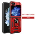 thumbnail image 1 of Cowithday Case for Samsung Galaxy Z Flip5 with Camera Cover & Kickstand, Slide Lens Protection 360°Rotate Ring Hybrid Rugged Bumper Shockproof Case Cover for Samsung Z Flip 5 5G 6.7" 2023, Red, 1 of 11