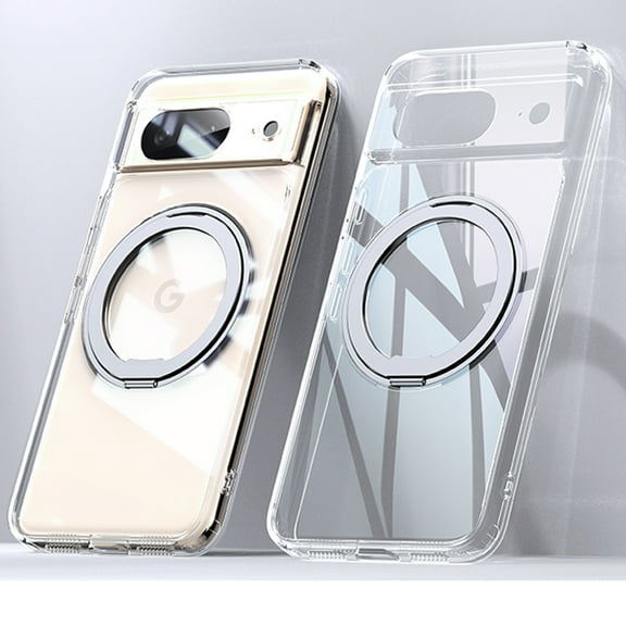 Cowithday Clear Magnetic Cover Case for Google Pixel 8 6.2", [Compatible with Magsafe] Shockproof Soft TPU Bumper Rugged Clear Hard PC Back Shell Anti-Scratch Slim Phone Protective Case, Clear