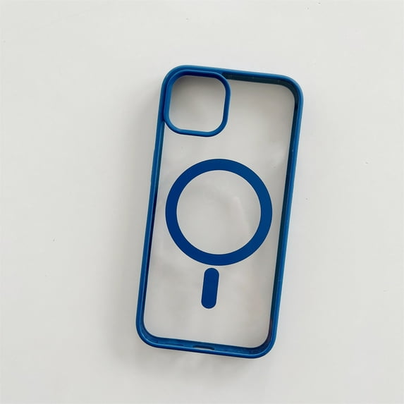 Cowithday Frosted Magnetic Case for iPhone 14 Pro Compatible with MagSafe Wireless Charging Anti-Scratch Non Yellowing Transparent Acrylic Back Soft TPU Frame Case Cover for iPhone 14 Pro 6.1"Darkblue