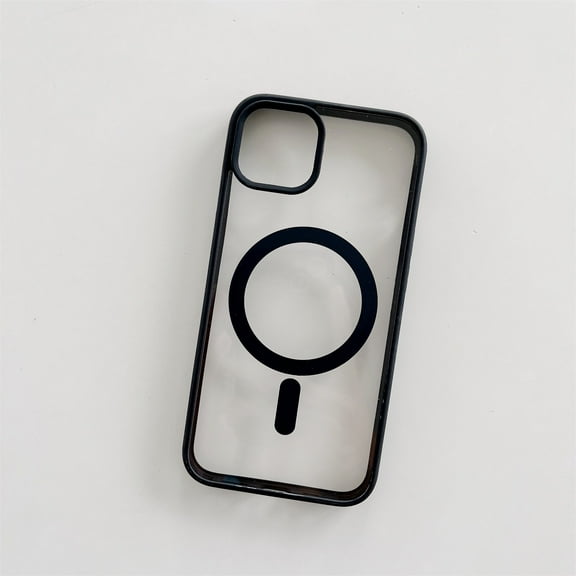 Cowithday Frosted Magnetic Case for iPhone 14 Pro Max Compatible with MagSafe Wireless Charging Non Yellowing Transparent Acrylic Back Soft TPU Frame Case Cover for iPhone 14 Pro Max 6.7", Black