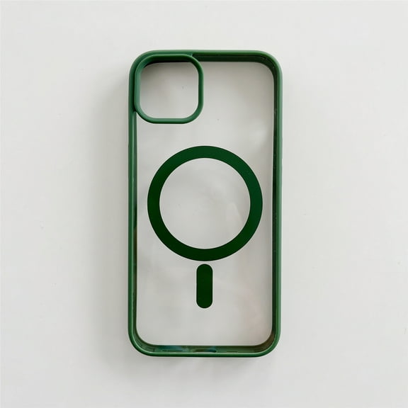 Cowithday Frosted Magnetic Case for iPhone 15 Pro Compatible with MagSafe Wireless Charging Anti-Scratch Non Yellowing Transparent Acrylic Back Soft TPU Frame Case Cover for iPhone 15 Pro 6.1Darkgreen