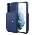thumbnail image 1 of Cowithday Galaxy S22 Plus Wallet Case, RFID Blocking Card Holder Slot Kickstand Magnetic Button Closure Women Men Heavy Duty Shockproof Rugged Back Case Cover for Samsung Galaxy S22+ 5G 2022, Darkblue, 1 of 7