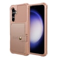 thumbnail image 1 of Cowithday Galaxy S23 FE Wallet Case, RFID Blocking Card Holder Slot Kickstand Magnetic Button Closure Women Men Heavy Duty Shockproof Rugged Back Case Cover for Samsung Galaxy S23 FE 5G 2023, Rosegold, 1 of 7