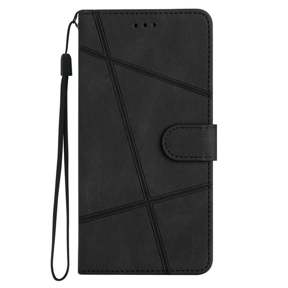 Cowithday Galaxy S24 5G Flip Wallet Phone Case, PU Leather Kickstand Wrist Strap Card Holders Shockproof TPU Inner Shell Slim Magnetic Solid Color Cover for Samsung Galaxy S24 5G 6.2" 2024, Black