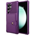 thumbnail image 1 of Cowithday Galaxy S24 Ultra 5G Wallet Case, RFID Blocking Card Holder Slot Kickstand Magnetic Button Women Men Heavy Duty Shockproof Rugged Back Case Cover for Samsung Galaxy S24 Ultra 5G 2024, Purple, 1 of 7