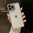 thumbnail image 1 of Cowithday Glitter Case for iPhone 15 Pro Max, [Slim & Lightweight] Luxury Bling Diamond Rhinestone Soft TPU Plating Bumper Transparent Shockproof Case for Women Girls - Silver, 1 of 6