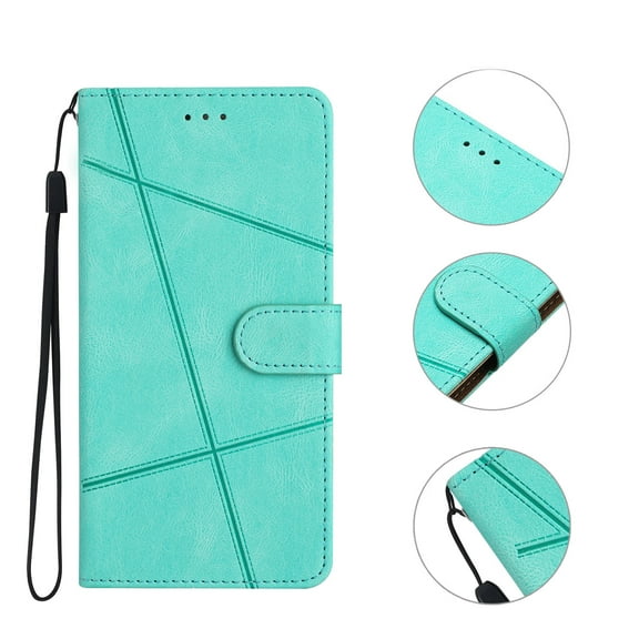 Cowithday for Google Pixel 8 Flip Wallet Phone Case, Kickstand Wrist Strap Card Holders Photo Slots Shockproof TPU Inner Shell Magnetic Solid Color Case Cover for Google Pixel 8 5G 6.2", Green
