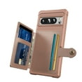 thumbnail image 1 of Cowithday for Google Pixel 8 Pro Wallet Case, RFID Blocking Card Holder Slot Kickstand Magnetic Button Women Men Heavy Duty Shockproof Rugged Back Cover for Google Pixel 8 Pro 5G 6.7" 2023, Rosegold, 1 of 6