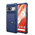 thumbnail image 1 of Cowithday for Google Pixel 8 Wallet Case, RFID Blocking Card Holder Slot Kickstand Magnetic Button Closure Women Men Heavy Duty Shockproof Rugged Back Cover for Google Pixel 8 5G 6.2" 2023, Darkblue, 1 of 7