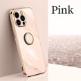 thumbnail image 1 of Cowithday Luxury Plating Case for iPhone 14 Pro Max 6.7-Inch (2022), Ring Holder Kickstand Full Camera Protection Drop Protection Women Girl Fashion Electroplated Cover for Apple 14 Pro Max, Pink, 1 of 10