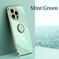thumbnail image 1 of Cowithday Luxury Plating Case for iPhone 15 Pro Max 6.7-Inch (2023), Ring Holder Kickstand Full Camera Protection Drop Protection Women Girl Fashion Electroplated Cover for Apple 15 Pro Max, Green, 1 of 10