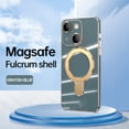 thumbnail image 1 of Cowithday Mag-Stand Designed for iPhone 13 Case with Camera Lens Protector, [All-in-1] [Compatible with MagSafe] Ring Kickstand Plated TPU Luxury Phone Case Cover for iPhone 13 6.1 inch, Grayblue, 1 of 10
