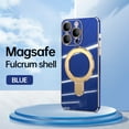 thumbnail image 1 of Cowithday Mag-Stand Designed for iPhone 13 Pro Max Case with Camera Lens Protector, [All-in-1] [Compatible with MagSafe] Kickstand Plated TPU Luxury Phone Cover for iPhone 13 Pro Max 6.7 inch, Blue, 1 of 10
