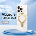 thumbnail image 1 of Cowithday Mag-Stand Designed for iPhone 14 Pro Max Case with Camera Lens Protector, [All-in-1] [Compatible with MagSafe] Kickstand Plated TPU Luxury Phone Cover for iPhone 14 Pro Max 6.7 inch, White, 1 of 10