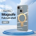 thumbnail image 1 of Cowithday Mag-Stand Designed for iPhone 15 Plus Case with Camera Lens Protector, [All-in-1] [Compatible with MagSafe] Ring Kickstand Plated TPU Luxury Phone Cover for iPhone 15 Plus 6.7 inch, Gray, 1 of 10
