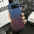 thumbnail image 1 of Cowithday Magnetic Case for Samsung Galaxy Z Flip4 for Men Women, Compatible with MagSafe, Gradient Color Soft TPU Silicone Back Case Cover with Camera Lens Protector for Galaxy Z Flip 4 5G, Blue+Red, 1 of 8