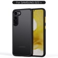 thumbnail image 1 of Cowithday Matte Case for Samsung Galaxy S23 Plus Compatible with Wireless Charging, [Skin Friendly] [Slim & Lightweight] Shockproof TPU Bumper Anti-Scratch Hard PC Back Case - Black, 1 of 11