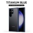 thumbnail image 1 of Cowithday Matte Case for Samsung Galaxy S24 Ultra Compatible with Wireless Charging, [Skin Friendly] [Slim & Lightweight] Shockproof TPU Bumper Anti-Scratch Hard PC Back Case - Blue, 1 of 11