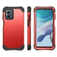 thumbnail image 1 of Cowithday Phone Case for Motorola Moto G 5G (2023)/Moto G Power 5G (2023), Dual Layer Heavy Duty Tough Rugged Shockproof Drop Protection Hybrid Cover for Moto G 5G 2023/G Power 2023 6.5", Red, 1 of 7