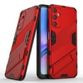 thumbnail image 1 of Cowithday for Samsung Galaxy A15 Phone Case, Kickstand Rugged Defender Shockproof TPU Matte Textured All-Inclusive Lens Protective Shell Hard PC Back Cover Sturdy Case for Samsung A15, Red, 1 of 8