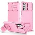 thumbnail image 1 of Cowithday for Samsung Galaxy A25 5G Phone Case with Slide Camera Cover, Kickstand Rugged Military Grade Shockproof TPU Rubber Silicone Anti-Scratch Hard PC Back Case Cover for Samsung A25 5G, Pink, 1 of 9