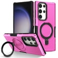 thumbnail image 1 of Cowithday for Samsung Galaxy S21 Plus 5G Case with Magnetic Ring Stand, [Ring Holder] [Military Drop Protection] [Non-Slip Grip] Shockproof Soft Edge Phone Case Cover for Samsung S21 Plus, Pink, 1 of 9