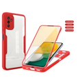thumbnail image 1 of Cowithday for Samsung Galaxy S23 FE 5G Case with Built-in Screen Protector, Clear Shockproof Slim Full Body Protection Soft TPU Bumper Dual Layer Rugged Cover for Samsung S23 FE 6.4 Inch 2023, Red, 1 of 5