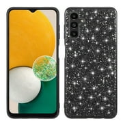 Cowithday for Samsung Galaxy S23 FE 5G Phone Case, Glitter Sparkle Bling Shiny Diamond Slim Shockproof Soft TPU Silicone Anti-Slip Protective Case Cover for Women Girls for Samsung S23 FE, Black