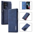 thumbnail image 1 of Cowithday Samsung Galaxy S23 Ultra Wallet Case, Slim Anti-Fall Protective Cover, Business PU Leather Strong Magnetic Closure Case with [Card Slot] [Kickstand] for Samsung Galaxy S23 Ultra - Blue, 1 of 7