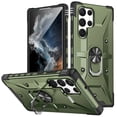 thumbnail image 1 of Cowithday for Samsung Galaxy S24 Ultra Case, with Magnetic Car Mount Function, Military Grade Shockproof Non-Slip Case Built-in 360° Rotate Ring Stand for Galaxy S24 Ultra - Armygreen, 1 of 9
