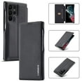 thumbnail image 1 of Cowithday Samsung Galaxy S24 Ultra Wallet Case, Slim Anti-Fall Protective Cover, Business PU Leather Strong Magnetic Closure Case with [Card Slot] [Kickstand] for Samsung Galaxy S24 Ultra - Black, 1 of 7