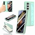 thumbnail image 1 of Cowithday for Samsung Galaxy Z Fold5 Phone Case with Screen Protector & Wristband, Shockproof Drop Proof Hand Strap Non-Slip PC Frame Luxury All-inclusive Shell Cover for Samsung Z Fold 5, Mint, 1 of 8