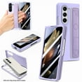 thumbnail image 1 of Cowithday for Samsung Galaxy Z Fold5 Phone Case with Screen Protector & Wristband, Shockproof Drop Proof Hand Strap Non-Slip PC Frame Luxury All-inclusive Shell Cover for Samsung Z Fold 5, Purple, 1 of 8