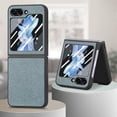 thumbnail image 1 of Cowithday for Samsung Z Flip 5 Cover, Full Body Case with Built-in Screen Protector Hard PC Ultra-Thin Anti-Scratch Shockproof Fliping Protective Phone Case for Samsung Galaxy Z Flip 5, Cyan, 1 of 8