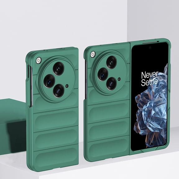 Cowithday Slim Case for OnePlus Open 5G 2023, Shockproof Anti-Scratch Drop Protection Lightweight Flip Colorful Classic PC Protective Phone Case Cover for OnePlus Open (7.82-inch), Darkgreen