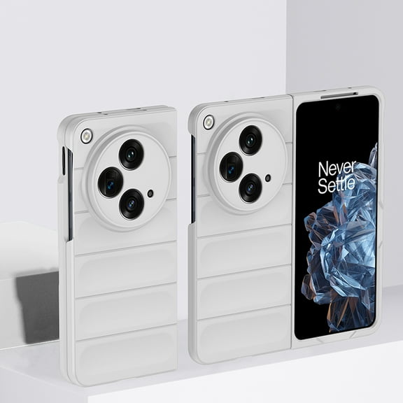 Cowithday Slim Case for OnePlus Open 5G 2023, Shockproof Anti-Scratch Drop Protection Lightweight Flip Colorful Classic PC Protective Phone Case Cover for OnePlus Open (7.82-inch), White