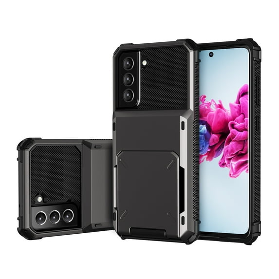 Cowithday Wallet Rugged Case for Samsung Galaxy S20 FE Phone, Card Holder Slot Heavy Duty Military Grade Shock Absorption Drop Proof Defender Cover for Samsung S20 FE 5G 6.5-inch, Gray