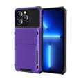 thumbnail image 1 of Cowithday Wallet Rugged Case for iPhone 12/12 Pro, iPhone 12 Cover, Card Holder Slot Military Grade Shock Absorption Drop Proof Phone Case Cover for Apple iPhone 12/12Pro 6.1 inch, Purple, 1 of 9