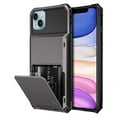 thumbnail image 1 of Cowithday Wallet Rugged Case for iPhone 14 Plus, iPhone 14 Plus Cover, Card Holder Slot Heavy Duty Military Grade Shock Absorption Drop Proof Case Cover for Apple iPhone 14+ 6.7 inch, Gray, 1 of 6