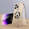 thumbnail image 1 of Cowithday iPhone 12 Pro Case with Screen Protector & Camera Protection, Compatible Magsafe Anti-Scratch Metal Frame Plating PC Full Body Rugged Protective Phone Cover for Apple iPhone 12 Pro 6.1",Gold, 1 of 10