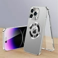 thumbnail image 1 of Cowithday iPhone 13 Pro Case with Screen Protector & Camera Protection, Compatible Magsafe Anti-Scratch Metal Frame Plating PC Full Body Rugged Protective Phone Cover for Apple iPhone 13 Pro 6.1Silver, 1 of 10