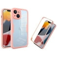 thumbnail image 1 of Cowithday for iPhone 15 Case with Built-in Screen Protector, Clear Shockproof Slim Full Body Protection Soft TPU Bumper Dual Layer Rugged Phone Case Cover for iPhone 15 5G 6.1 Inch 2023, Pink, 1 of 7