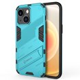 thumbnail image 1 of Cowithday for iPhone 15 Case, Kickstand Rugged Shockproof TPU Matte Textured All-Inclusive Lens Protective Shell Hard PC Back Cover Sturdy Phone Case for Apple iPhone 15 5G 6.1 inch, Blue, 1 of 11