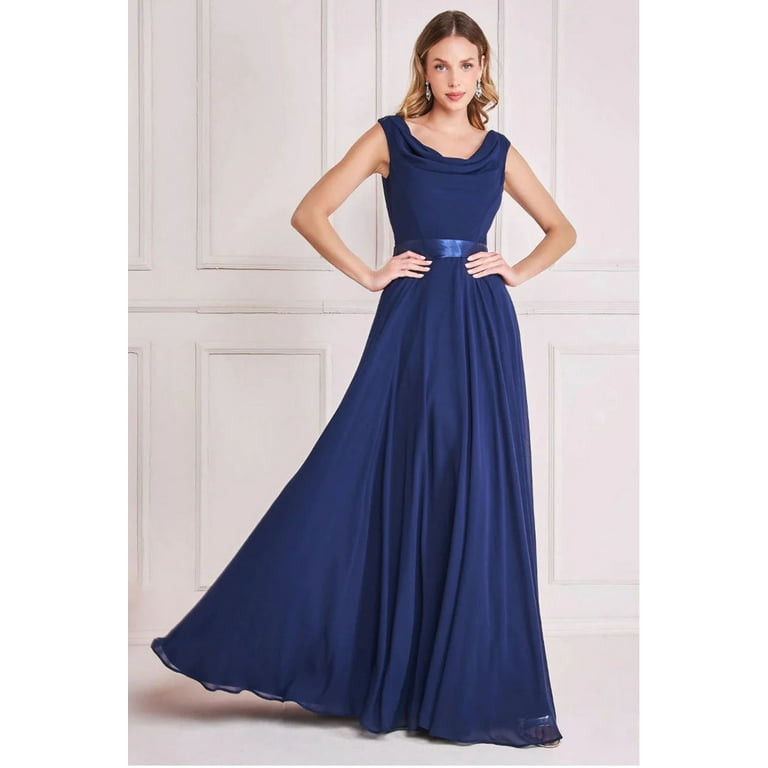 Navy chiffon maxi dress hot sale