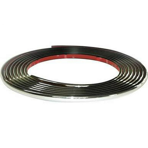 Cowles Products Protektotrim Fender Trim,1/2In Half Round,20Ft Kit,Chrome 37-422