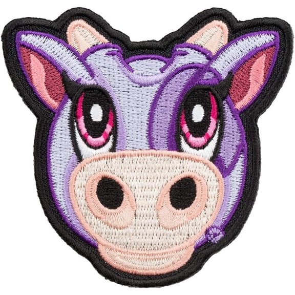 Cowlina The Purple Cow Patch, Zoo Animals Patches