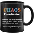 thumbnail image 1 of Coworker Chaos Coordinator Gifts for Women Men, Thank You Appreciation Gifts for Teacher Boss Nurse, Office Gifts for Women Men Friends Coworker, 11 Ounces Black Coffee Mug, 1 of 4