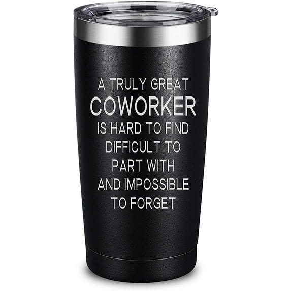 Coworker Gifts for Men and Women - Coworker Leaving Coffee Tumbler, Goodbye Cup for Coworker, Farewell Retirement Mug for Coworker - 20 Ounces Tumbler with Straw