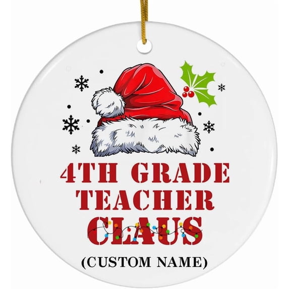Coworker Gifts for Women, Christmas Ornament Gifts for Coworkers, Funny Christmas Ornament Gifts for Coworkers, 4th Grade Teacher Christmas Ornaments JN1cTR